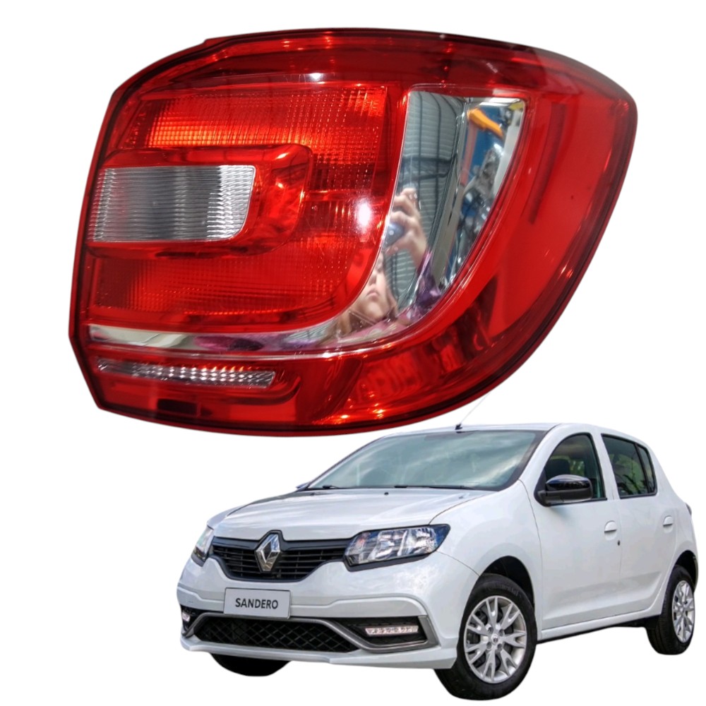 Lanterna Traseira Direita Sandero 265500152r Direito/passageiro Vermelho