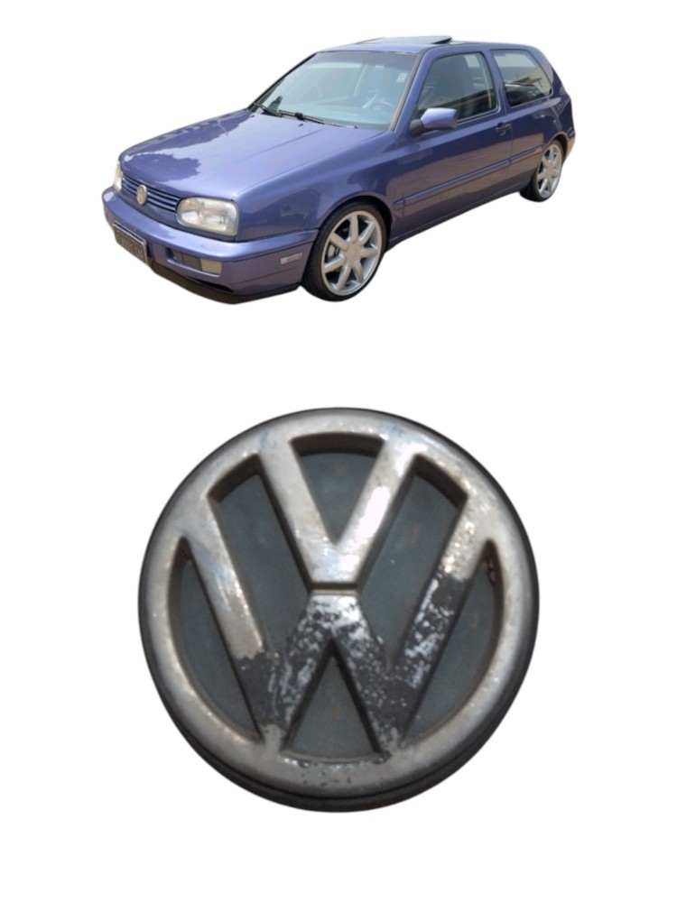 Emblema Tampa Traseira Portamala Vw Golf 1996 A 2000  Cinza 6