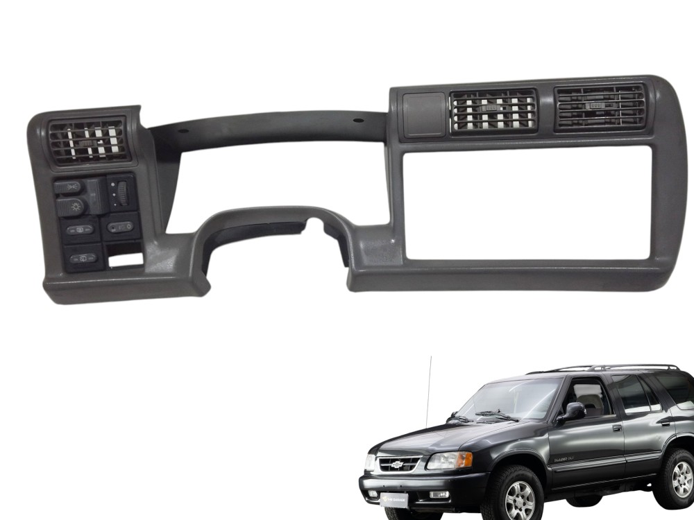 Moldura Painel Instrumentos Gm Chevrolet Blazer 1997 Cinza