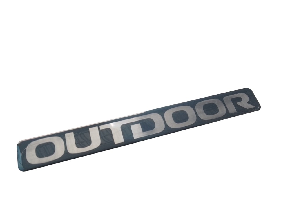 Emblema Adesivo Resinado Outdoor Mitsubishi L200 Triton Cinza 4