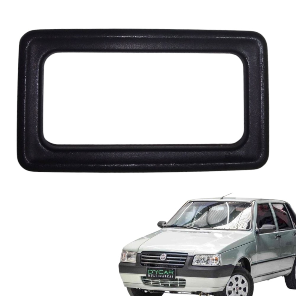 Moldura Maçaneta Interna Fiat Uno 2003 / 2004 Original Preto Dianteira/traseira