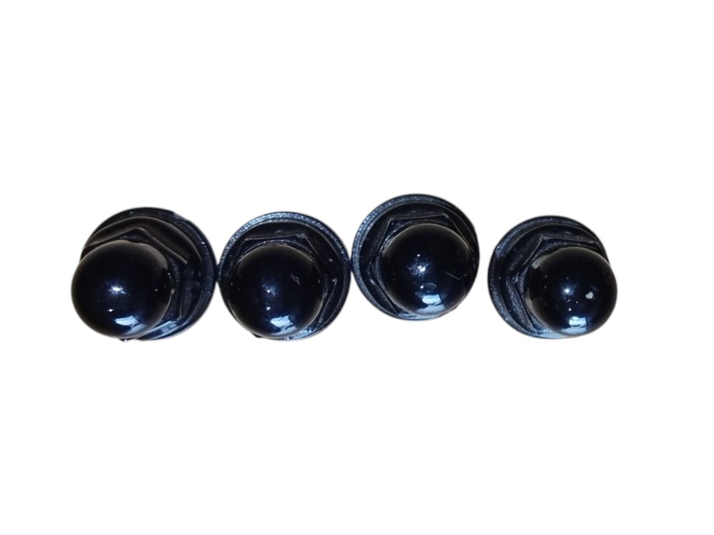 Jogo 4 Porca De Acabamento 10mm Preta Linha Honda  Preto 2