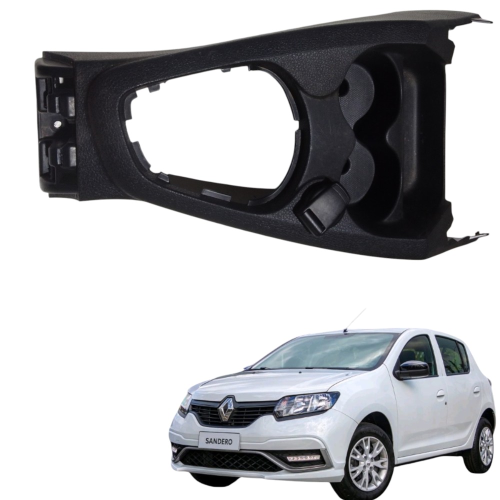 Console Central Porta Copos Renault Sandero Logan 2016 2020