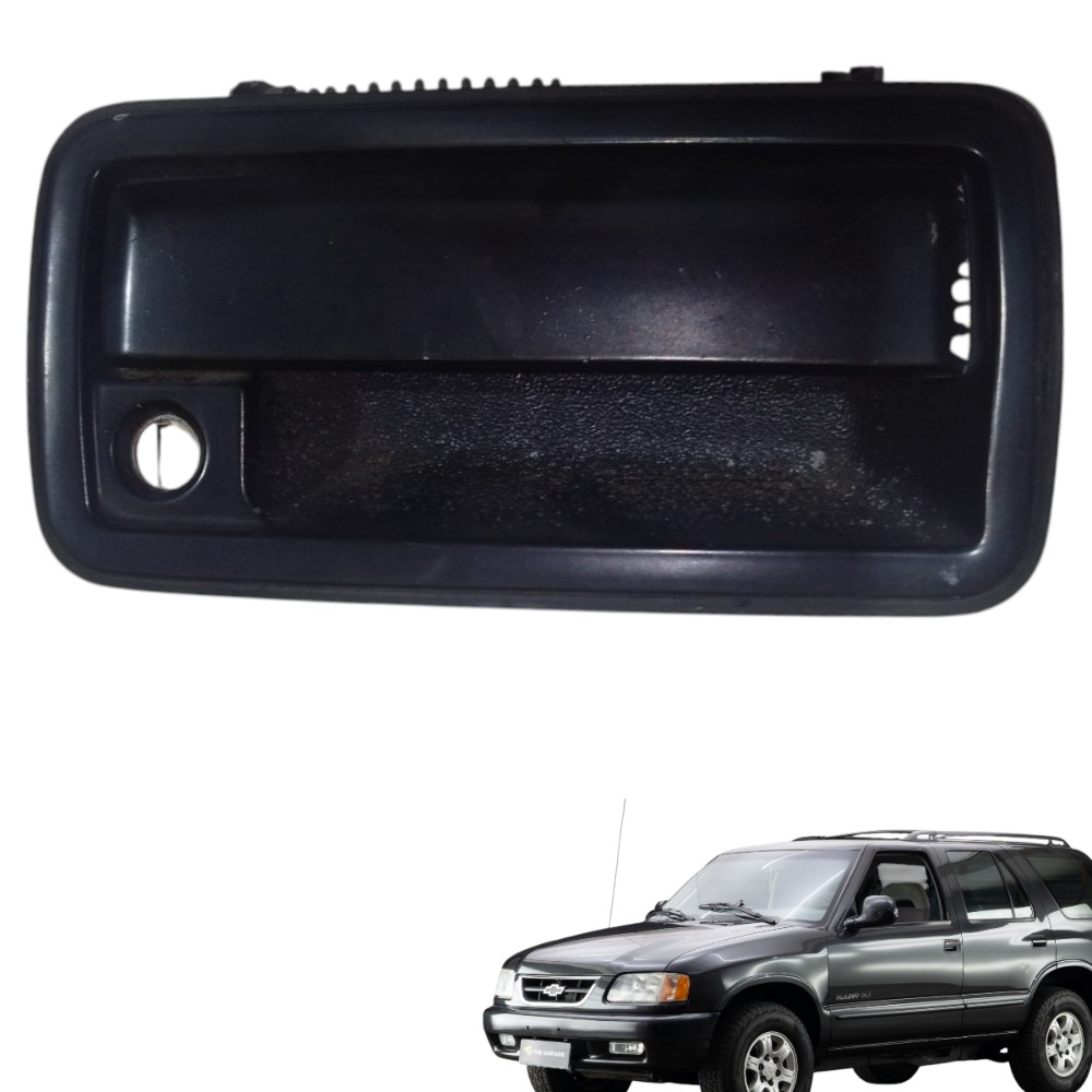 Maçaneta Externa Dianteiro Porta D Gm Blazer S10 1996 A 1997 Preto Dianteira