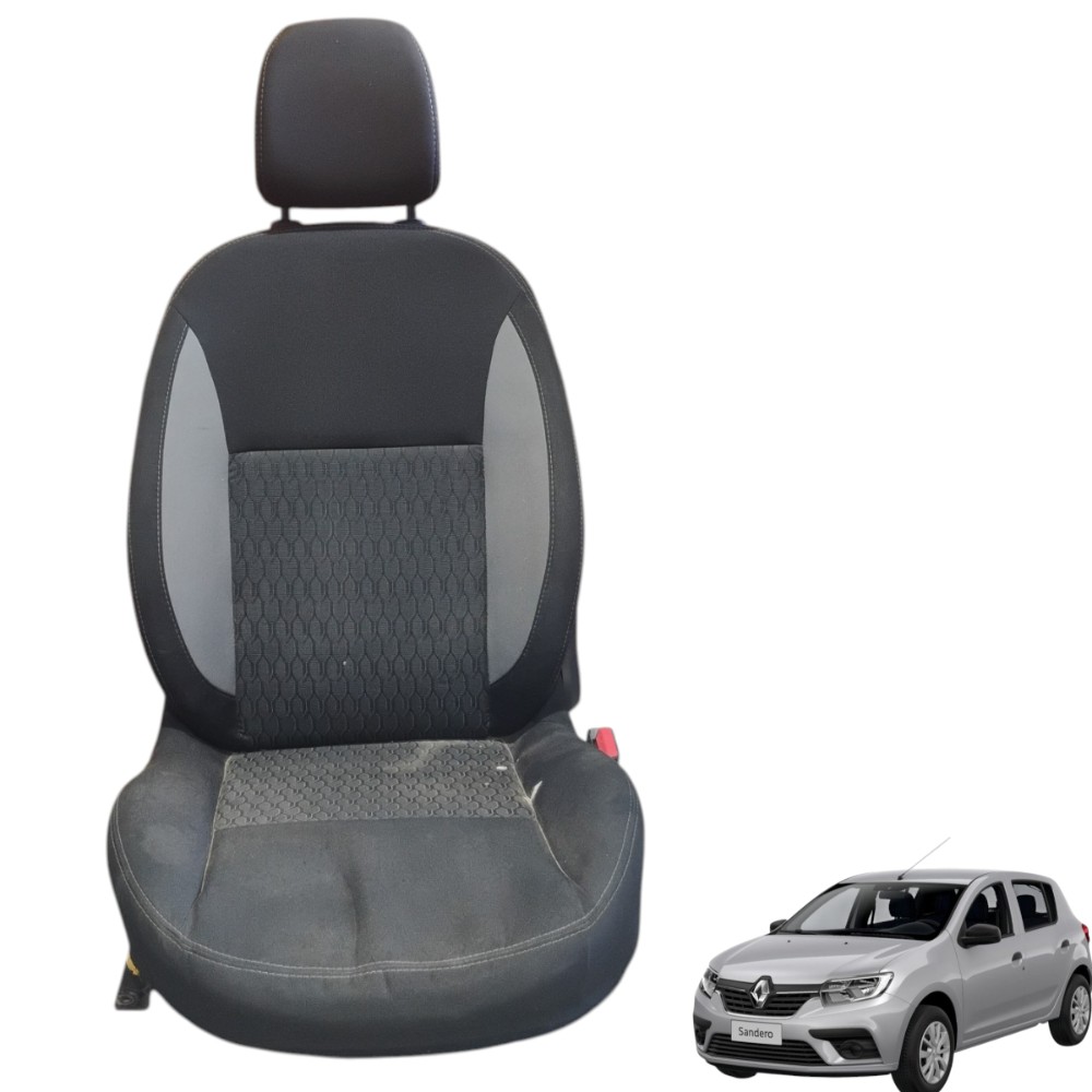 Banco Dianteiro Direito Passageiro Renault Sandero Preto E Cinza