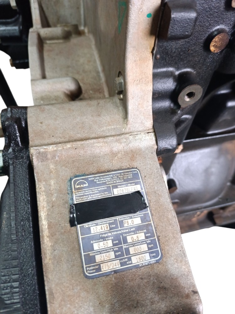 Motor Parcial Man D26 Volkswagen Meteor 480 Euro 6 5