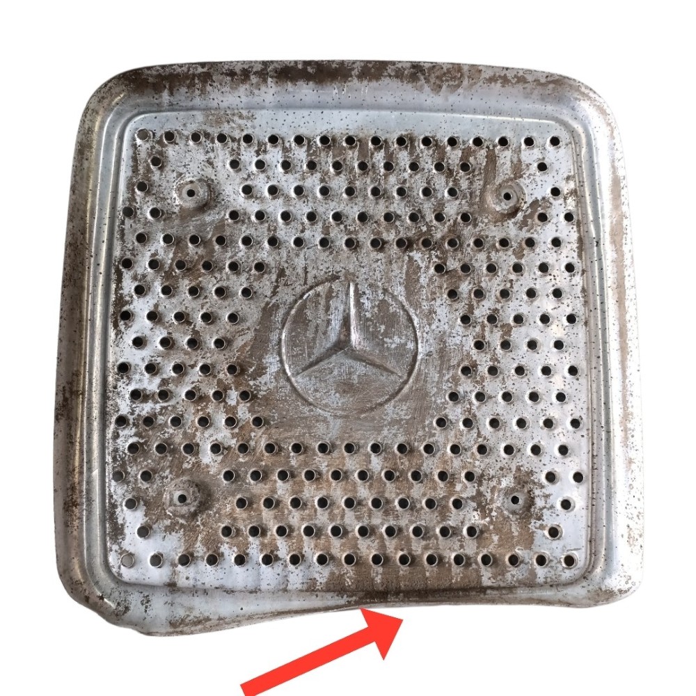 Chapa proteção catalisador c/detalhes MB Accelo 1016 2