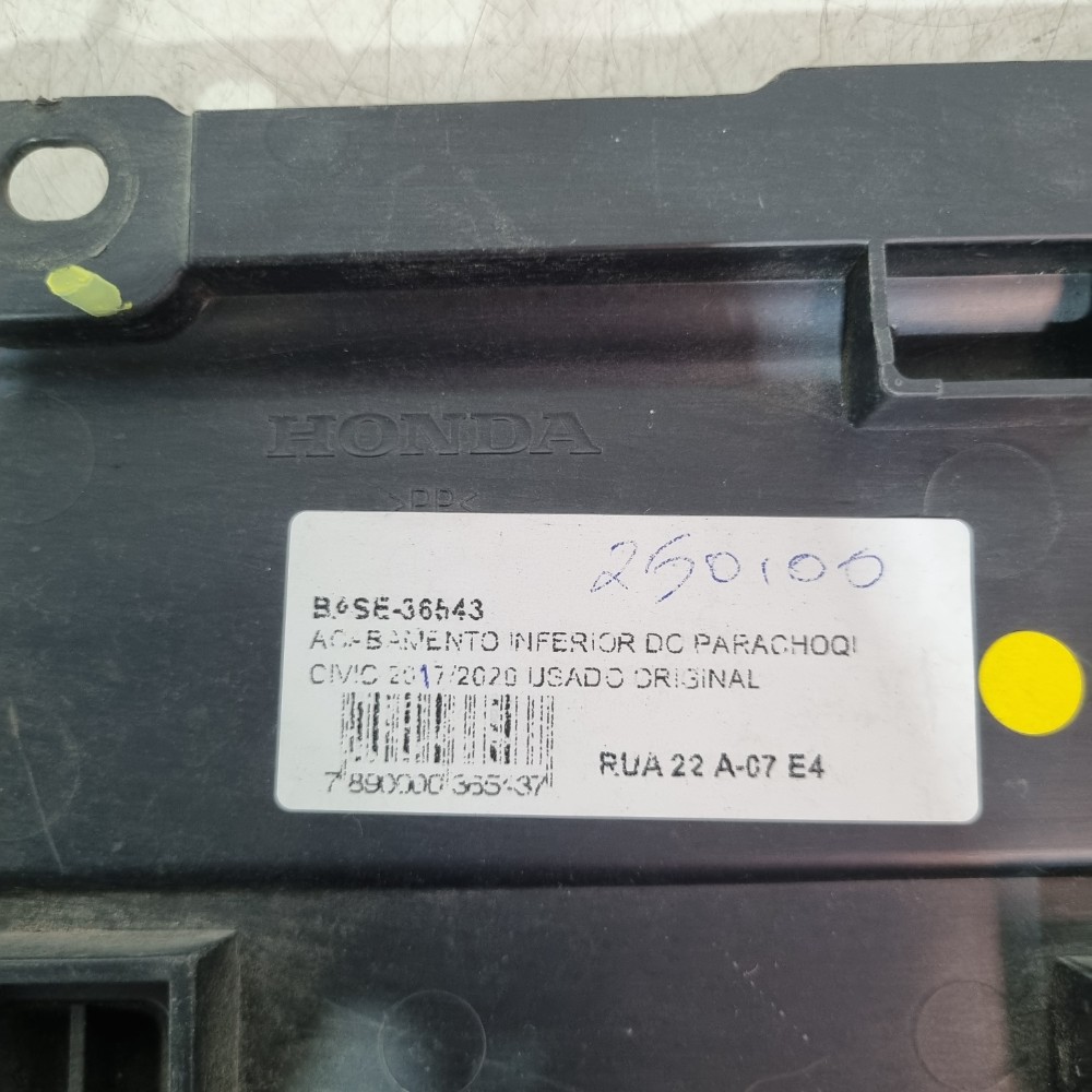 Acabamento Inferior Do Parachoque Honda Civic 2017/2020 Preto 3