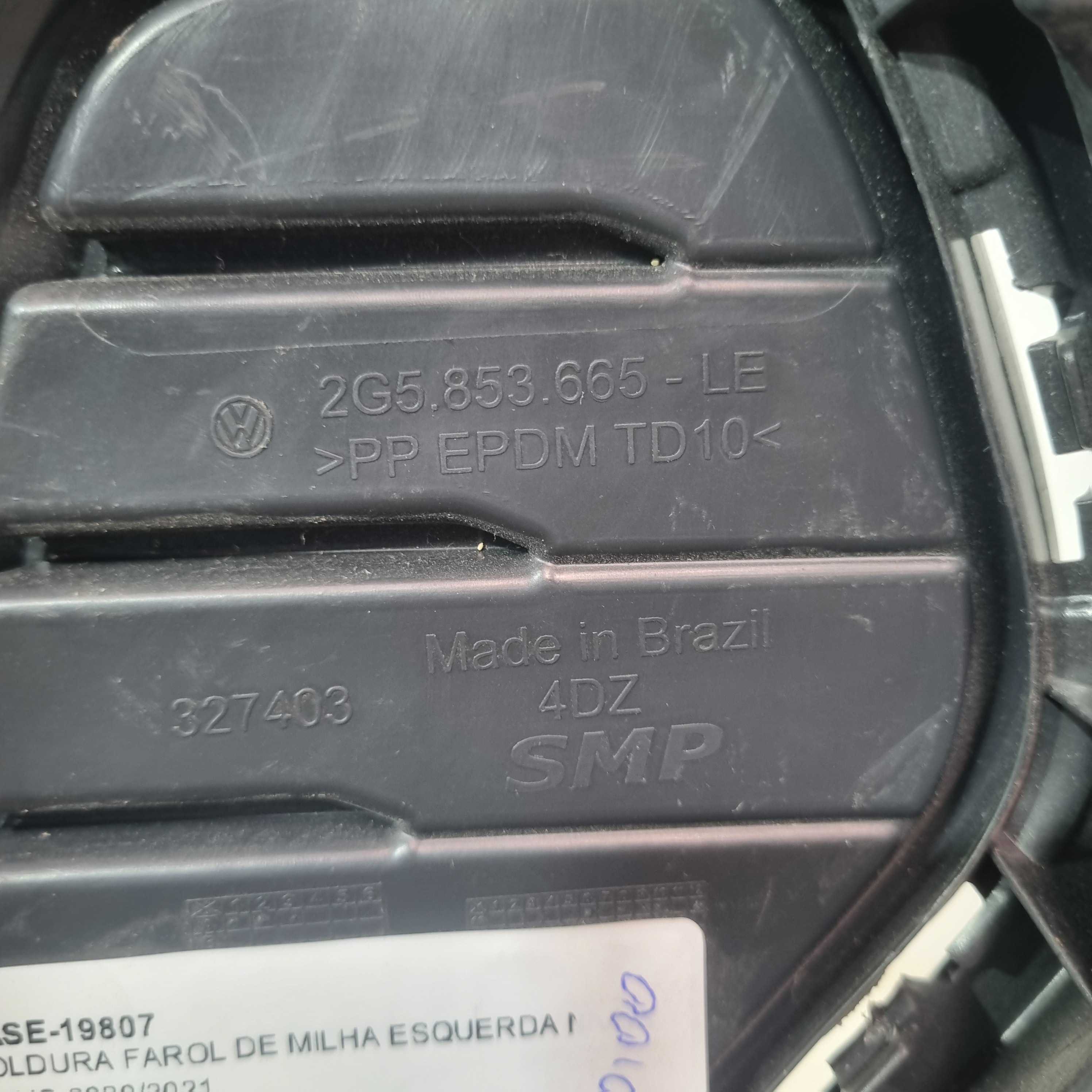 Moldura Farol De Milha Esquerdo Volkswagen Nivus 2020/2021 Preto Esquerdo 5