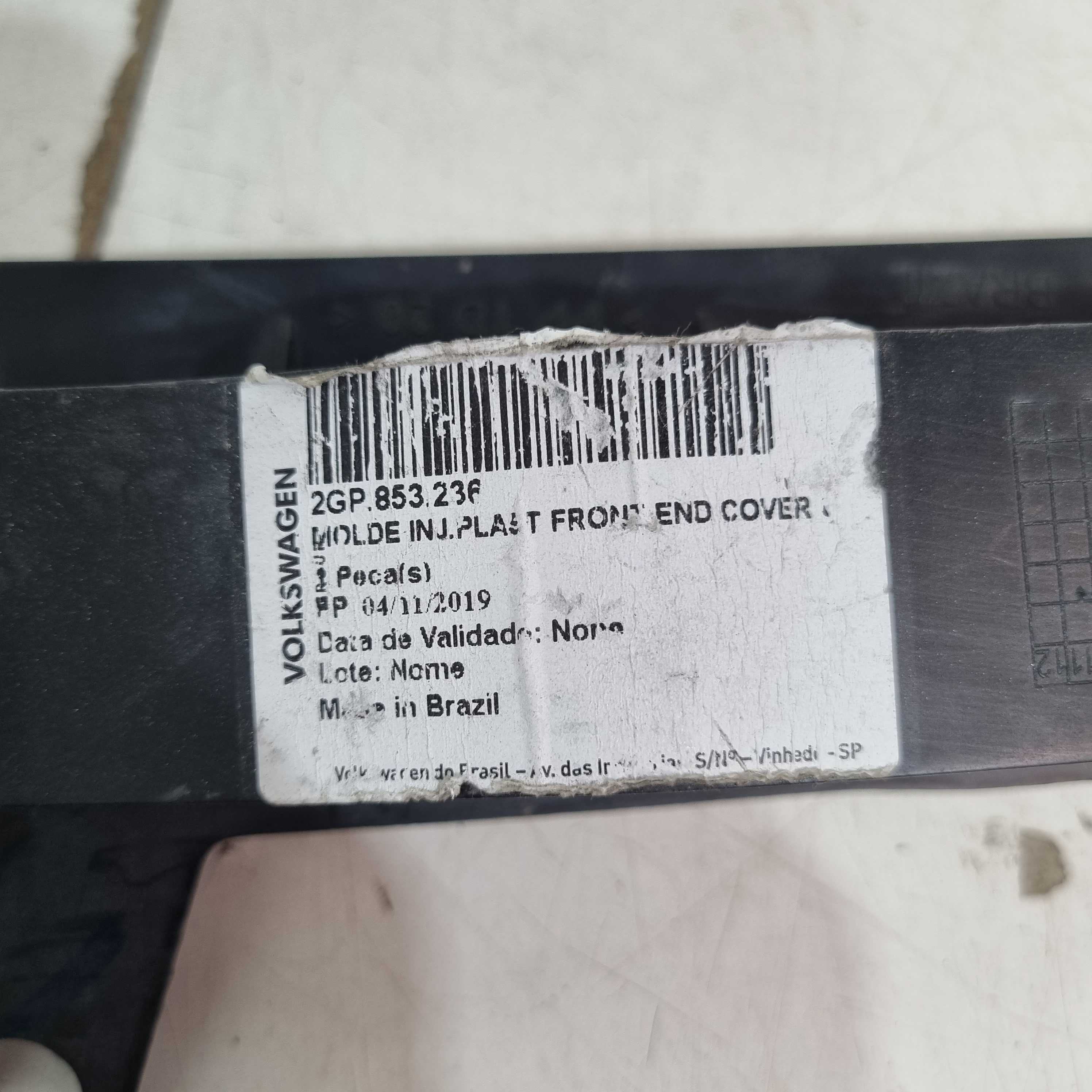 Moldura Superior Da Grade Volkswagen T-cross 2018/2022 Preto 6
