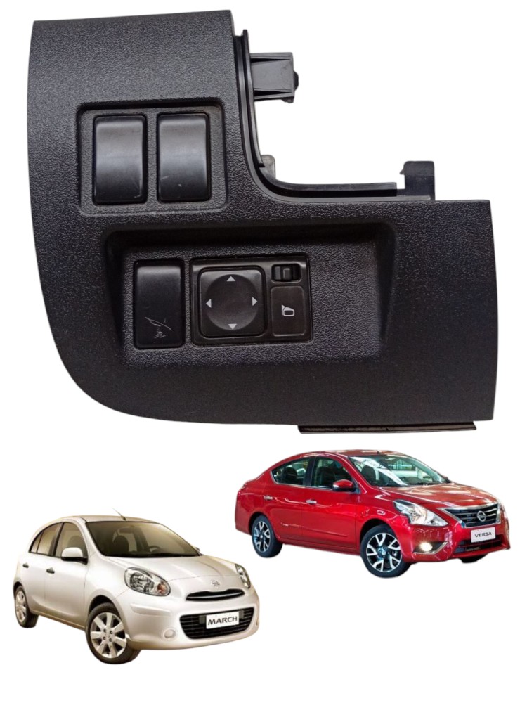 Moldura Botão Retrovisor Nissan March Versa 684851hk1a