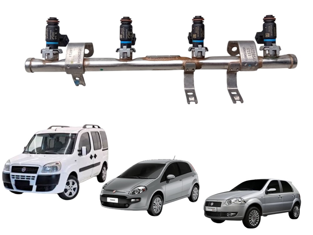 Flauta C Bicos Injetores Fiat Etorq 1.6 16v Ipe018 55228547