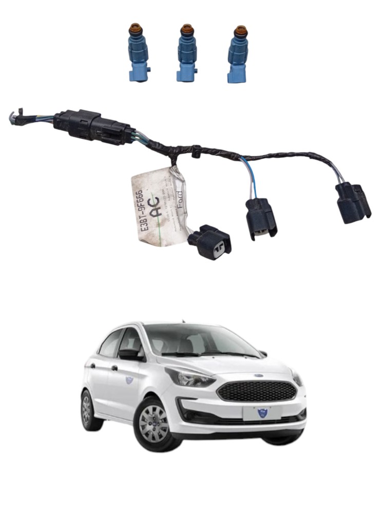 Bico Injetor O Kit Com Chicote Ford Ka 1.0 3cc E3b59f593ad
