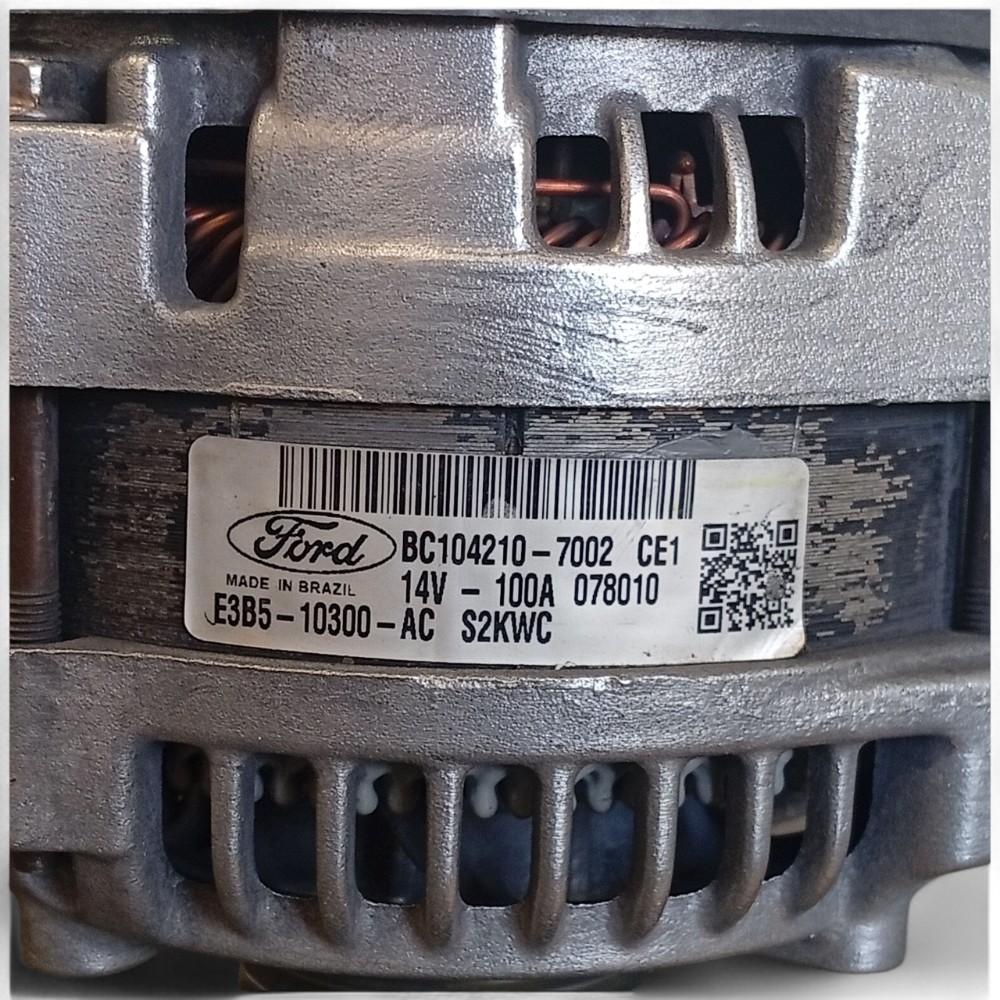 Alternador Ford Ka 1.0 3cc 14v100a 2010 A 2017 Original 6
