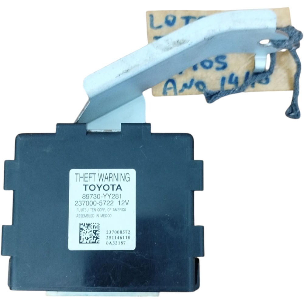 Modulo Alarme Antifurto Toyota Etios 2013 A 2019 Original
