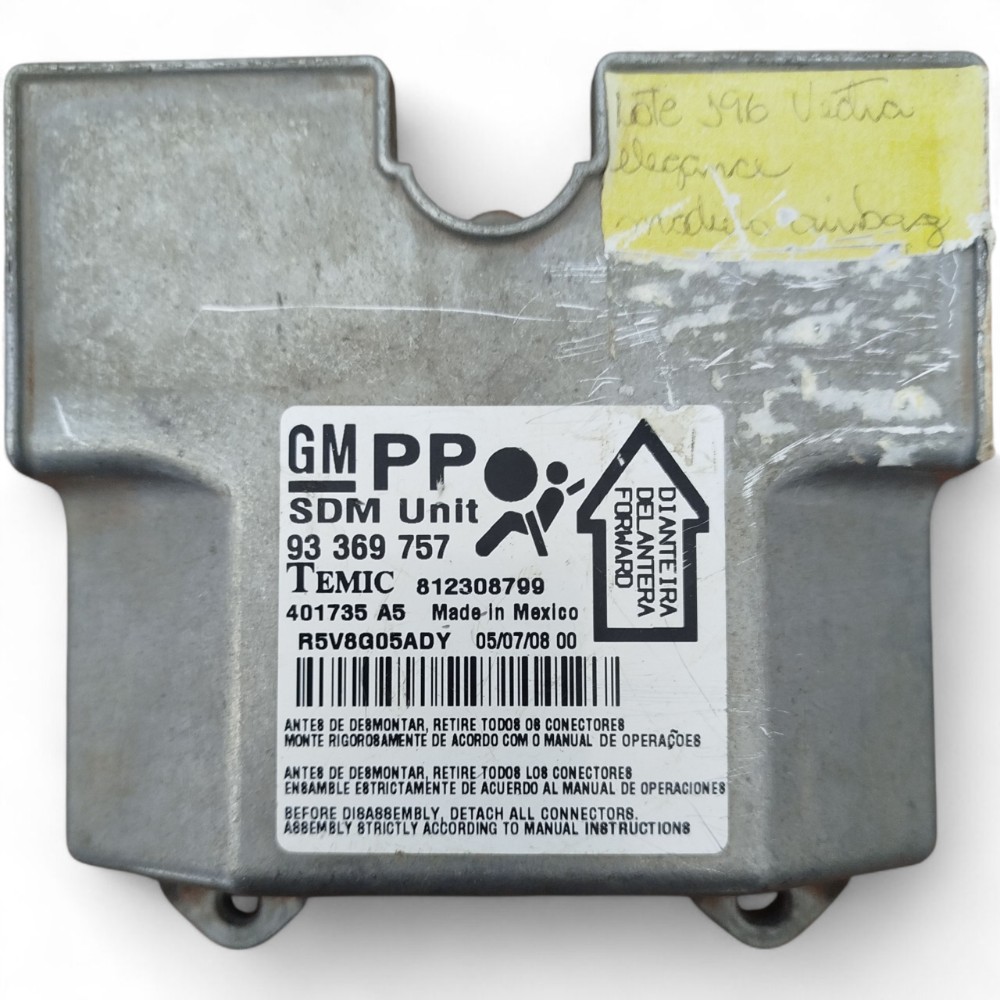 Módulo airbag Gm Vectra Elegance 2006 a 2011 original