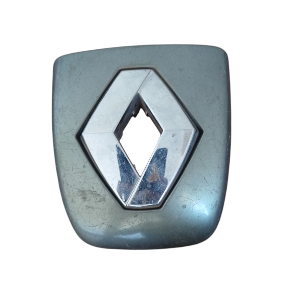Emblema Tampa Traseira Renault Clio Hatch 2005/2012 Original Cinza