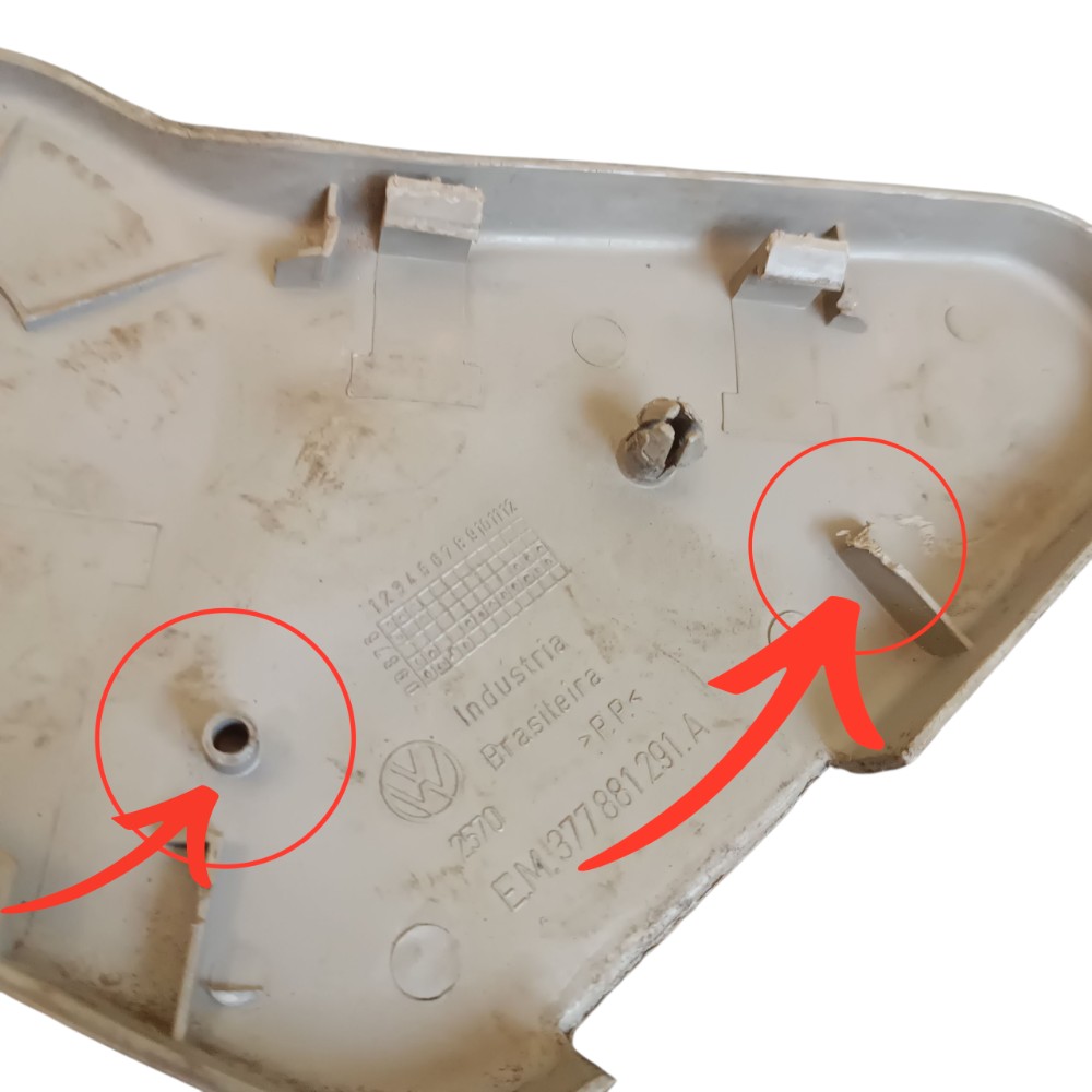 Moldura Acabamento banco dianteiro esquerdo Vw gol c/detalhe 7