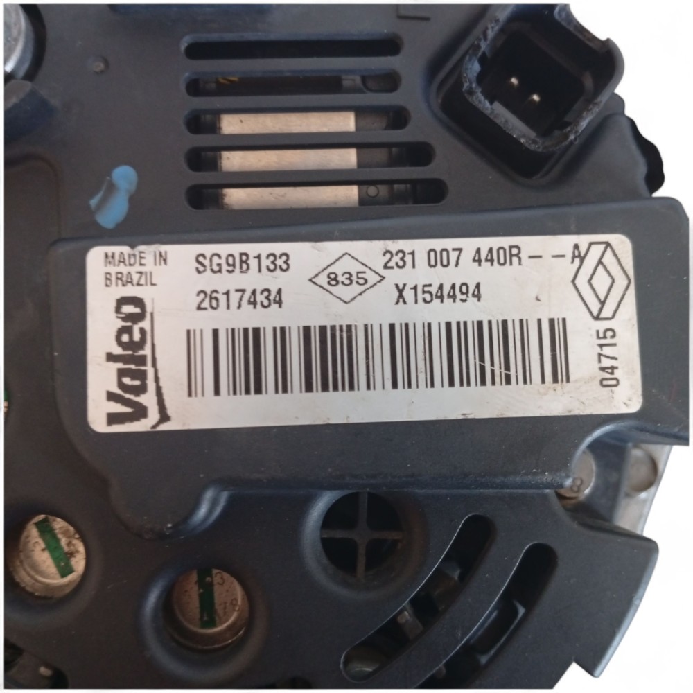 Alternador Renault Clio Logan Sandero 1.0 16v 2015 A 2016 7