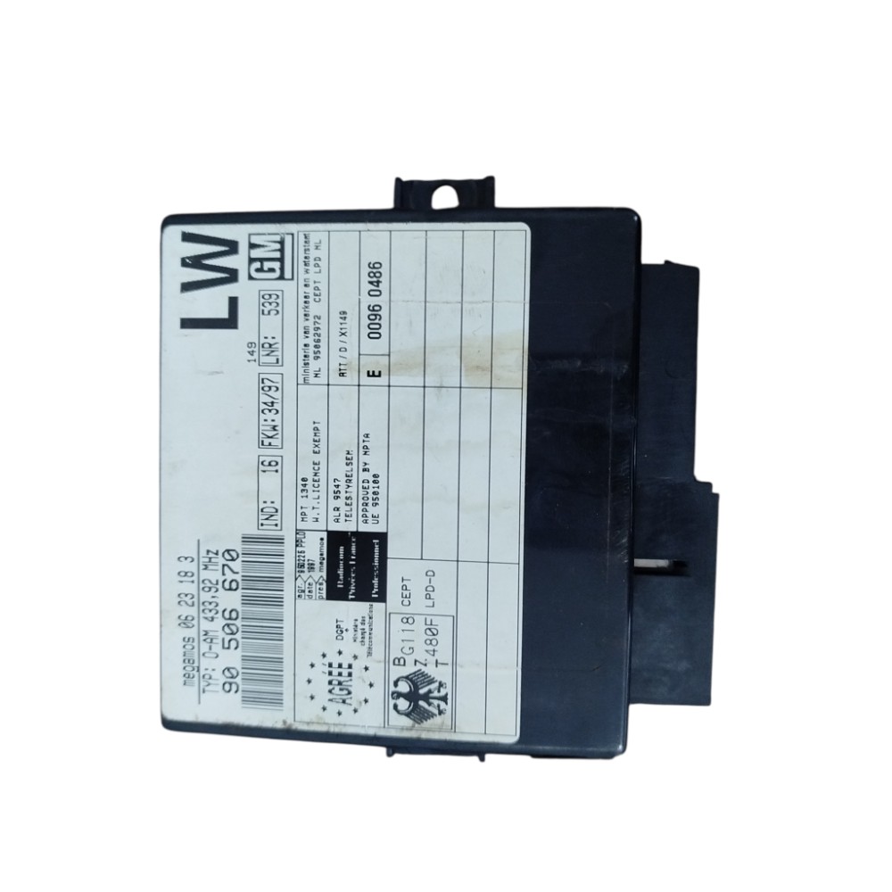 Módulo Central Alarme Conforto Gm Astra Vectra 1997 A 2005