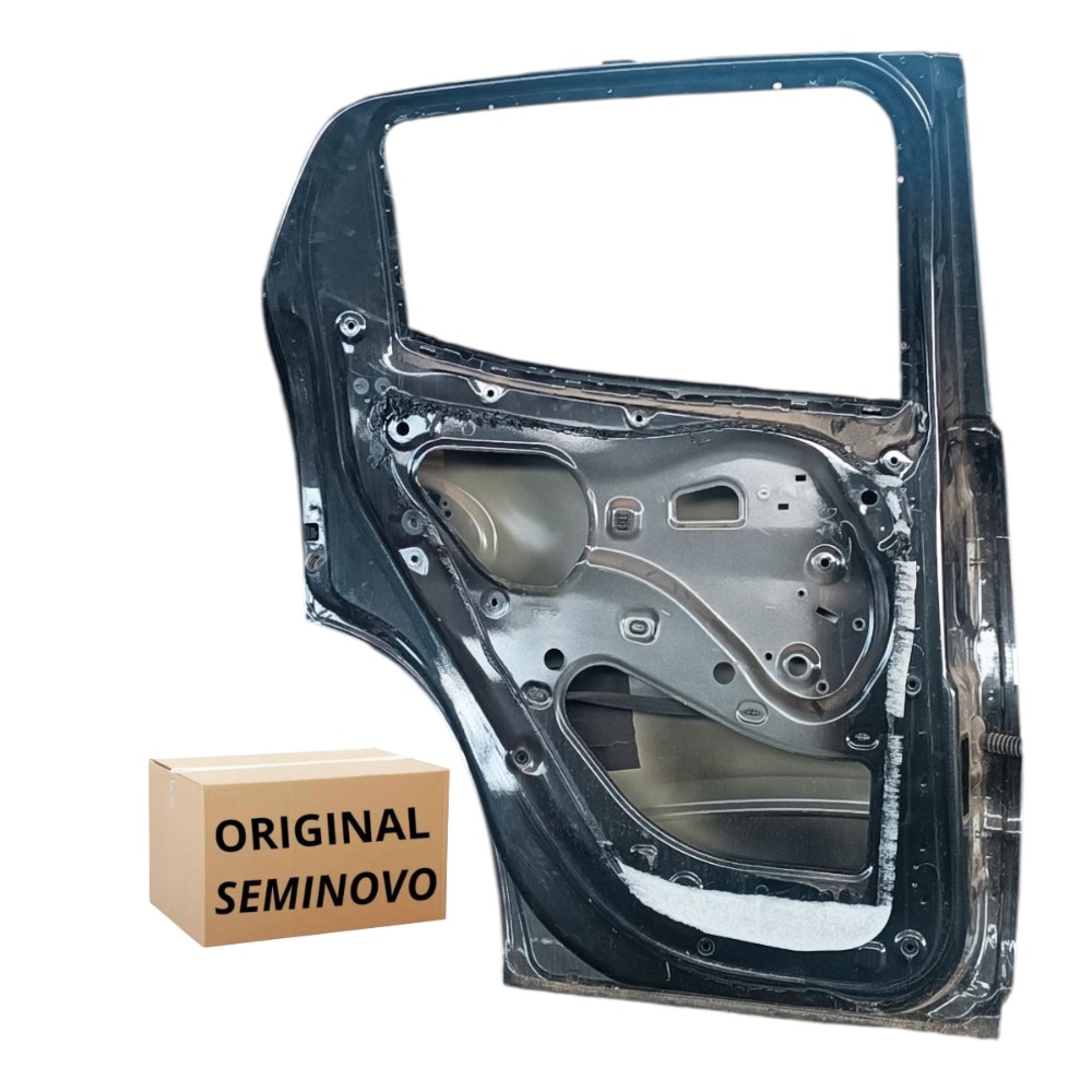 Porta Traseira Esquerda Renault Kwid 2020 2021 Traseira Esquerda Preto 3