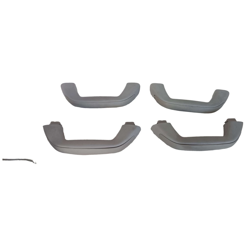 Kit 4 Alças Puxador Teto Pqp Chevrolet Captiva 2008 2012 Cinza