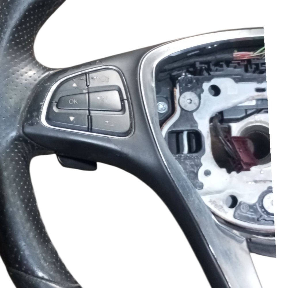Volante De Direção Comando Mercedes C180 2015 Preta 5