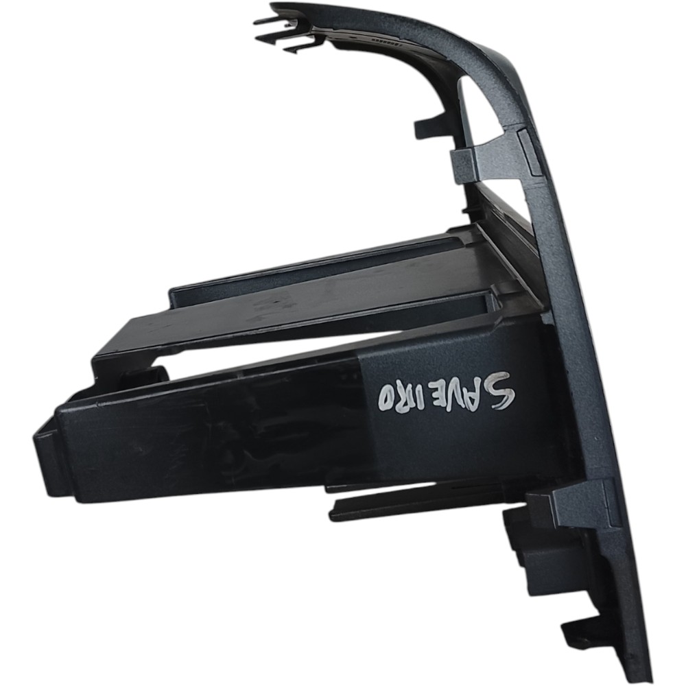 Moldura Acabamento Central Painel Rádio Vw Gol 2013 2014 Prata 4