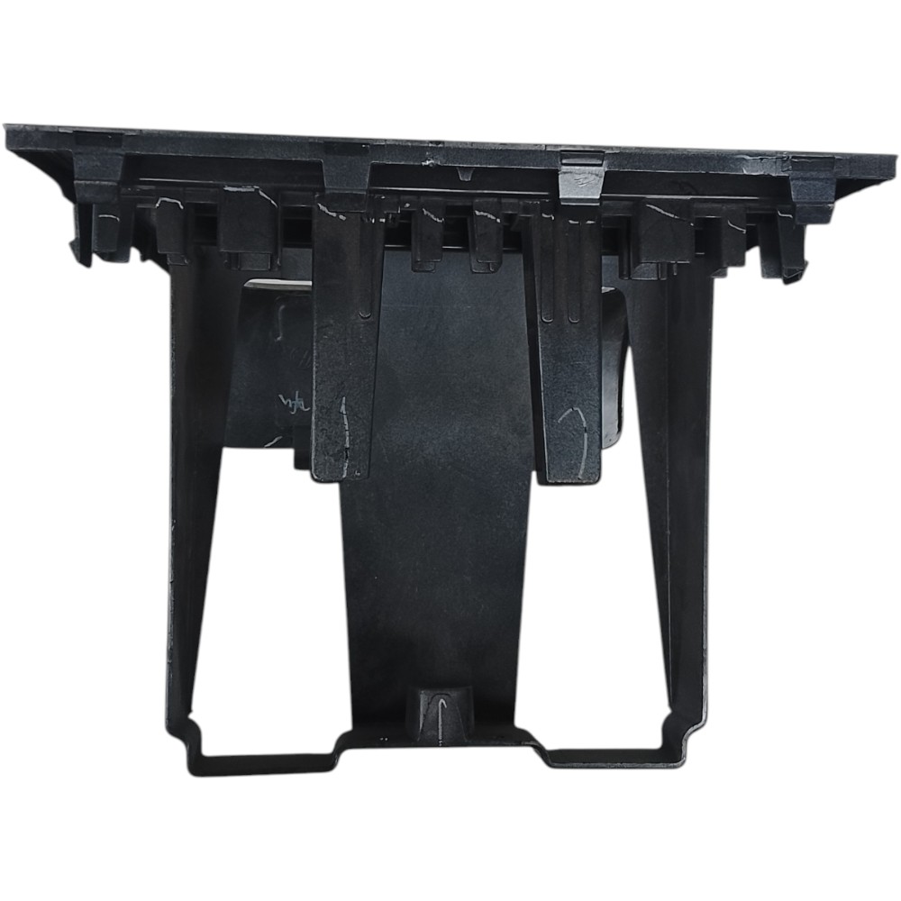 Moldura Acabamento Central Painel Rádio Vw Gol 2013 2014 Prata 5