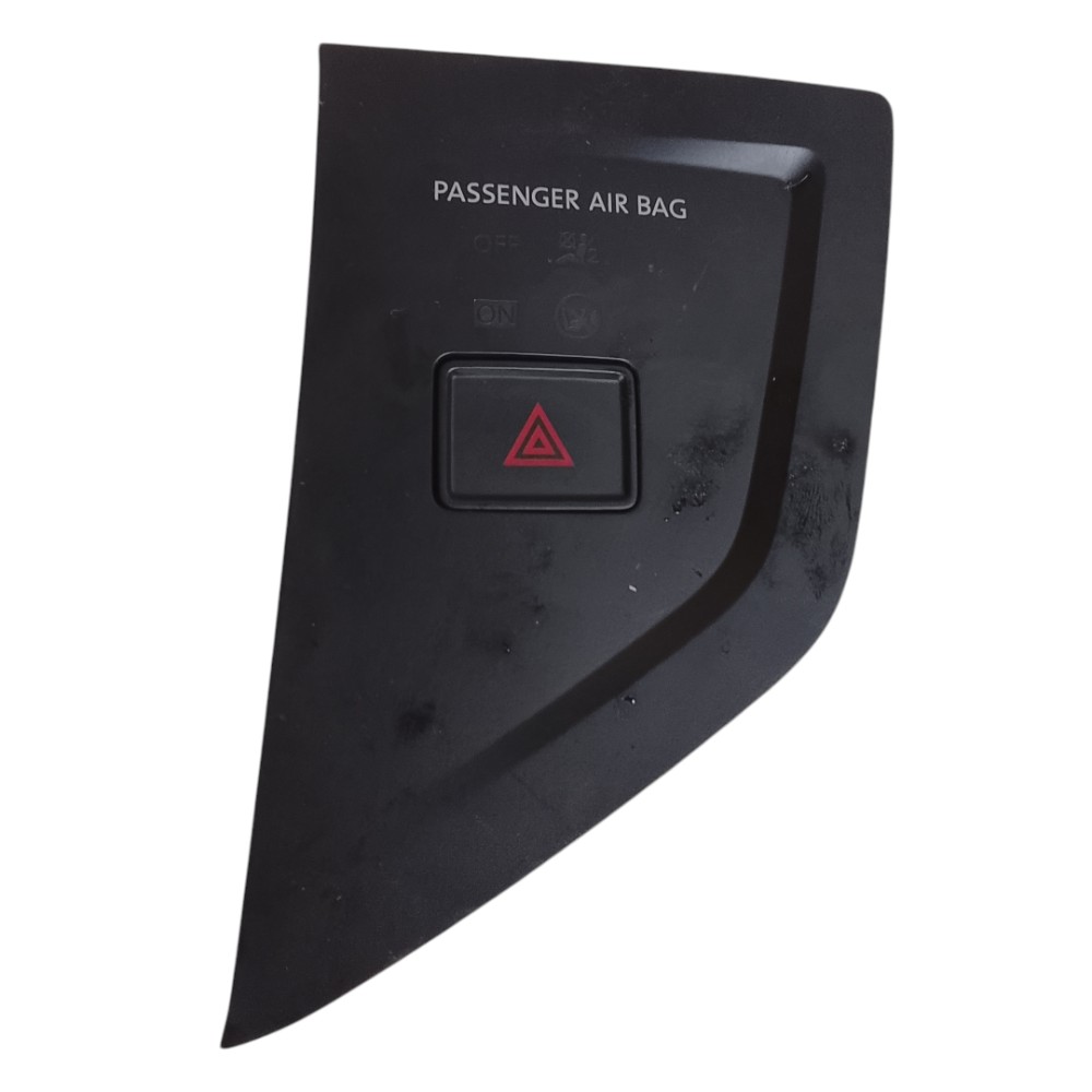 Moldura Botão Pisca Alerta Volkswagen Polo 2019 2021 Preto 1