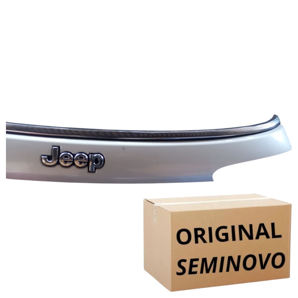 Aplique Moldura Tampa Traseira Compass 2017 2018 2022 Branco 3