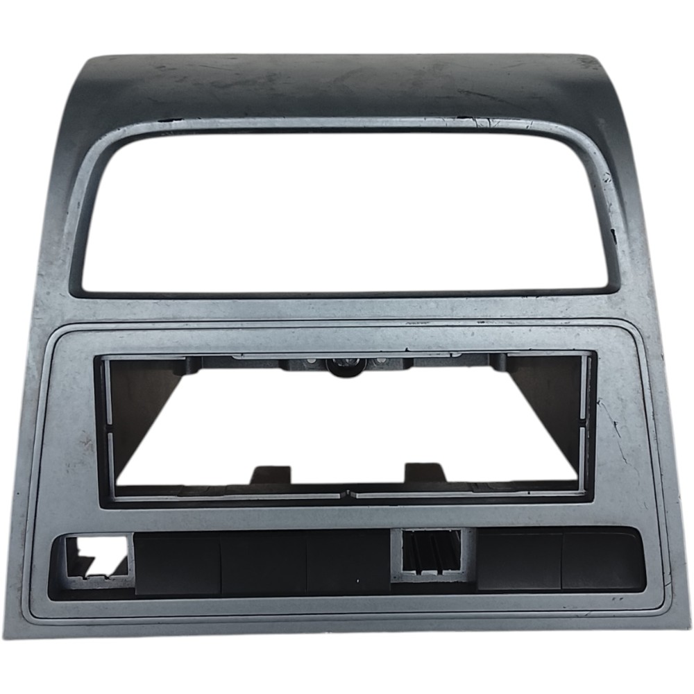 Moldura Acabamento Central Painel Rádio Vw Gol 2013 2014 Prata 2