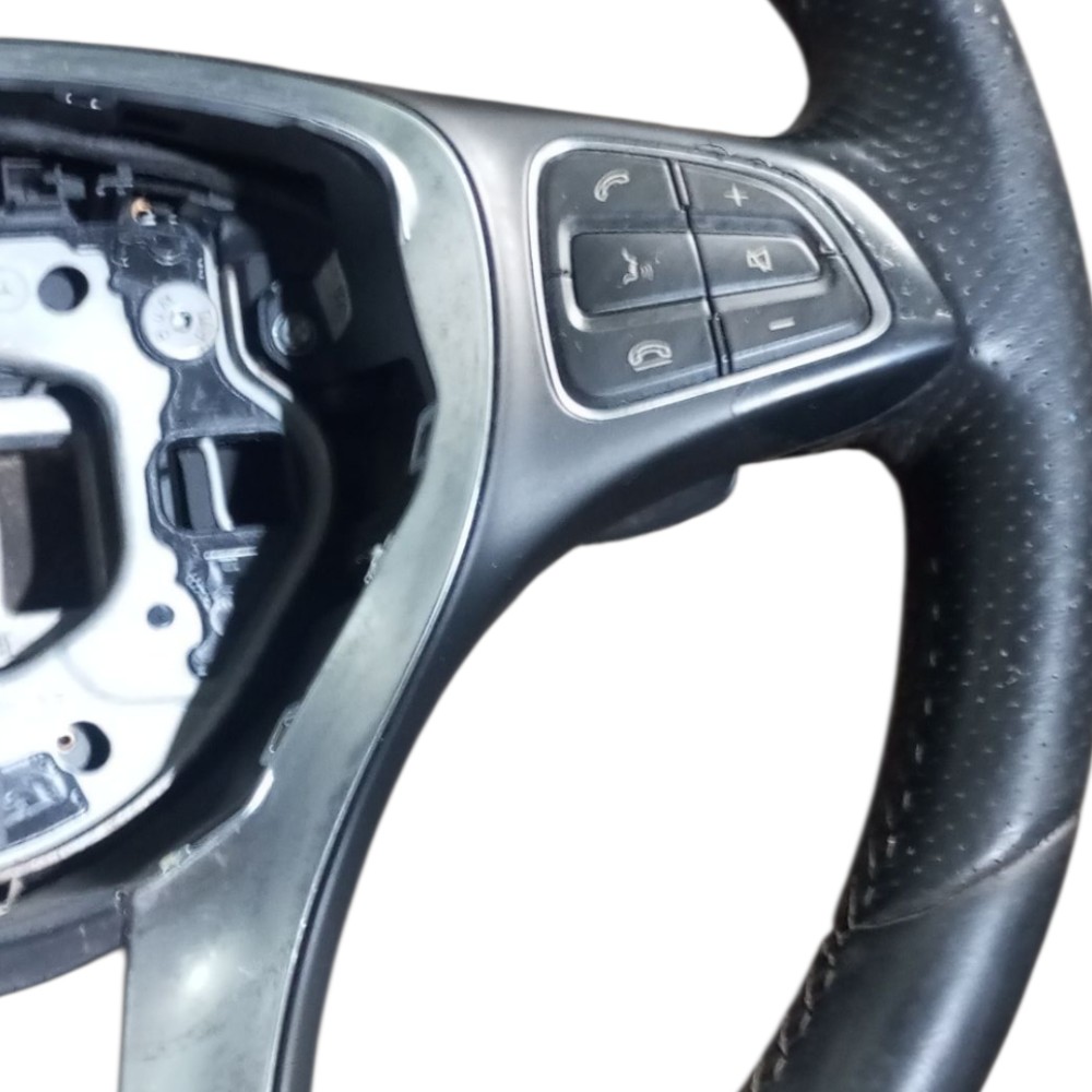 Volante De Direção Comando Mercedes C180 2015 Preta 3
