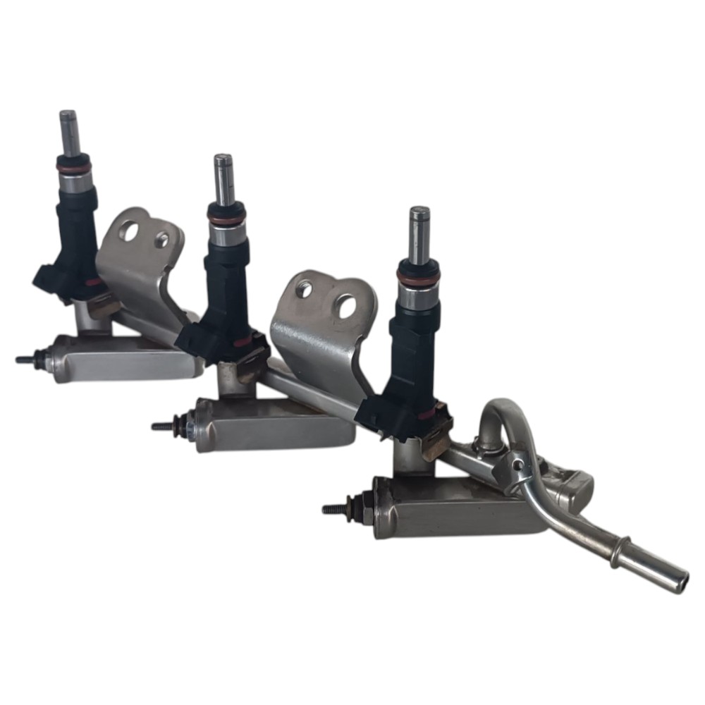 Flauta Com Bico Injetor Nissan Versa March 1.0 3cc Original 1