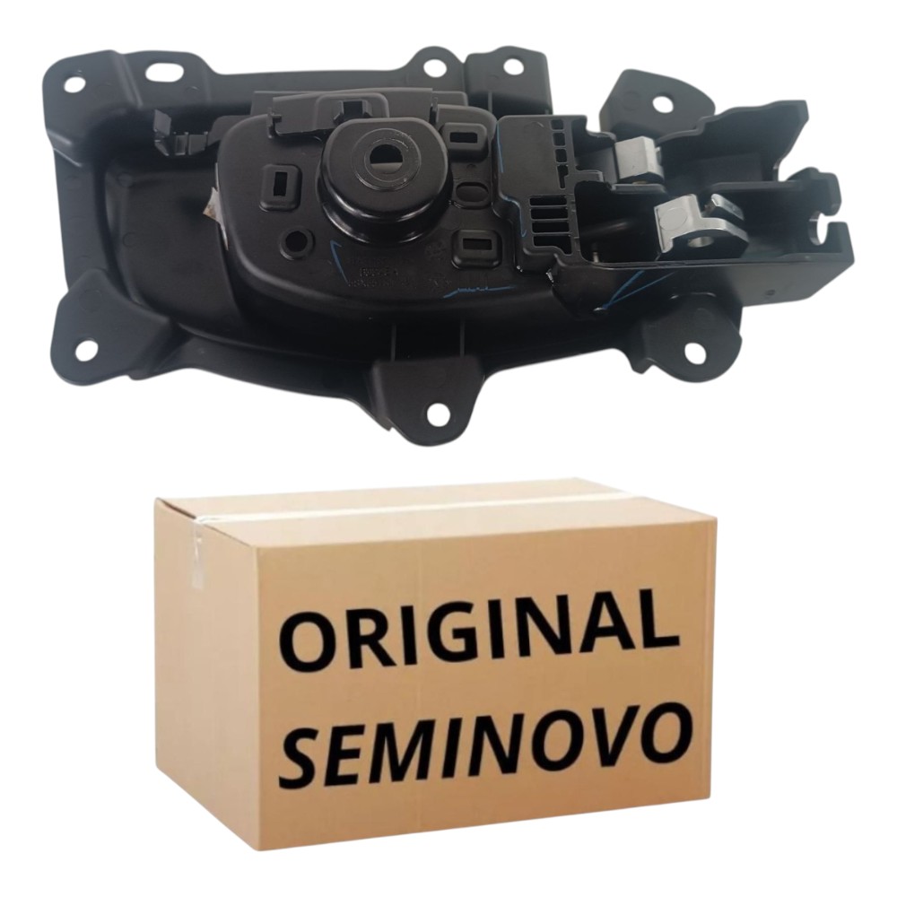 Maçaneta Interna Dianteira Esquerda Jeep Compass 2016 2021 Prata Dianteira 2