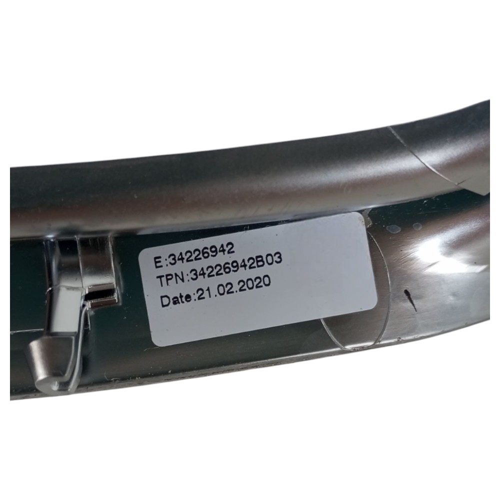 Moldura Acabamento Volante Renault Logan Sandero 2019 2023 Prata 13