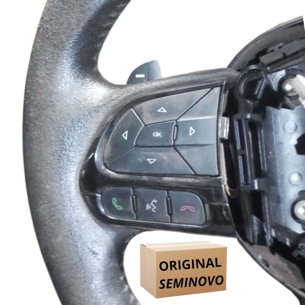 Volante De Direção C Comandos Fiat Toro 2018 2025 Preto
