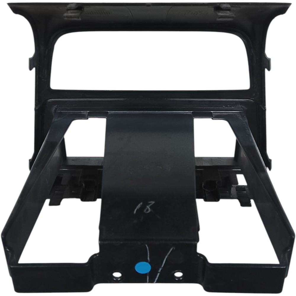 Moldura Acabamento Central Painel Rádio Vw Gol 2013 2014 Prata 3