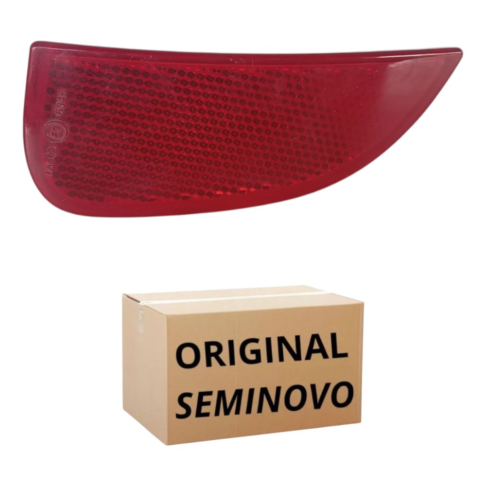 Refletor Parachoque Olho Gato Esquerdo Novo Palio 2012 2016 Vermelho 2