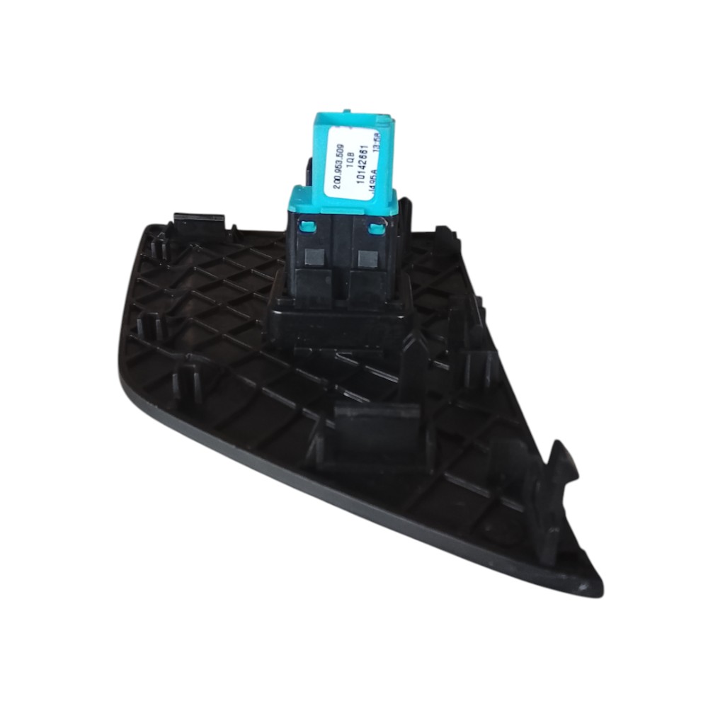 Moldura Botão Pisca Alerta Volkswagen Polo 2019 2021 Preto 5