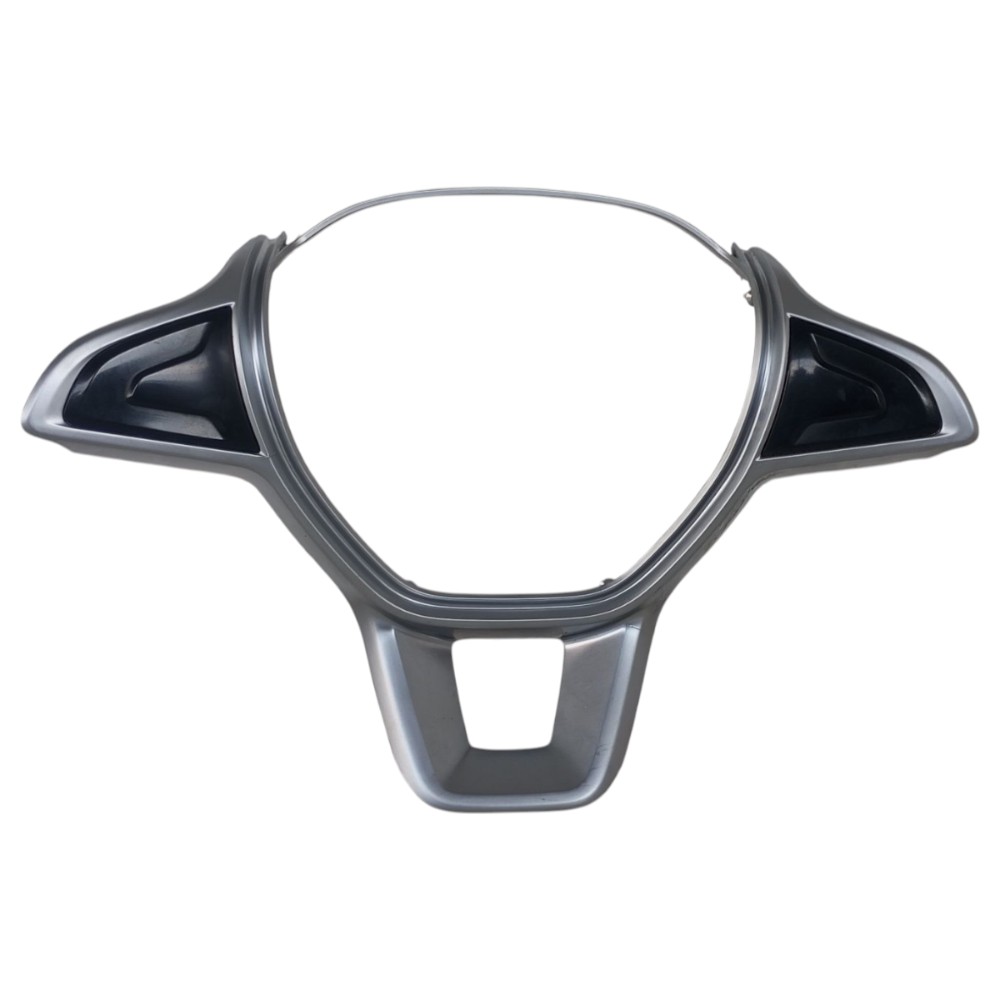 Moldura Acabamento Volante Renault Logan Sandero 2019 2023 Prata 1